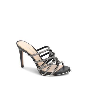 KENNETH COLE NEW YORK Womens Black Jeweled Brooke 95 Stiletto Heeled Sandal 7 M